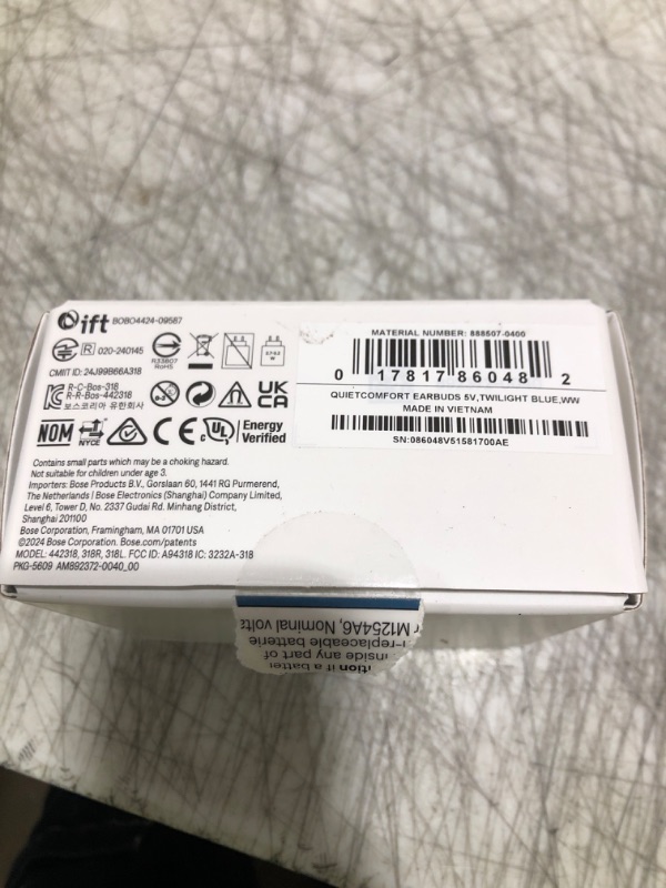 Photo 1 of Bose QuietComfort Bluetooth Earbuds, True Wireless Earbuds with Active Noise Cancellation and Mic, Deep Bass, IPX4 Rating, Up to 8.5 Hours of Playtime, Twilight Blue - Limited Edition Color