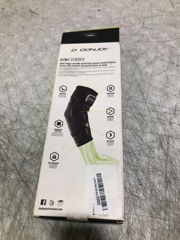 Photo 1 of DonJoy Performance Bionic Elbow Brace II - Large - Maximum Hinged Support for Elbow Hyperextension, UCL, Tommy John Ligament Injury, Dislocated Elbow for Football, Lacrosse, Rugby, Basketball