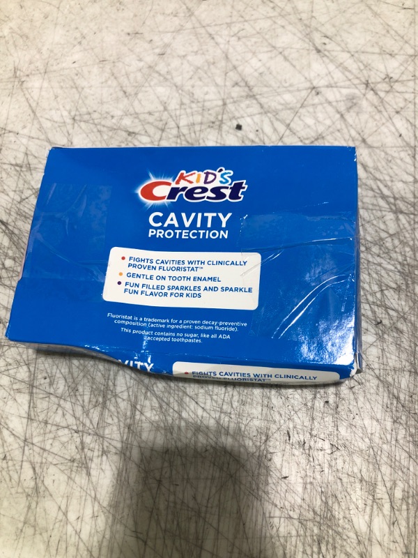 Photo 1 of Crest Kid's Cavity Protection Toothpaste, Crest Kids Toothpaste, For Children And Toddlers 2+, Sparkle Fun, 4.6 Oz (Pack of 3), Toothpaste For Kids, Packaging may vary
