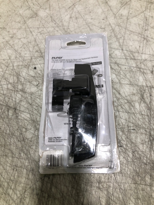 Photo 1 of Prime-Line K 5071 Push Button Latch w/ Tie Down, Single Unit, Black – Designed to Accommodate Multiple Surfaces, Complete with Night Lock, Contemporary Design (Single Pack)