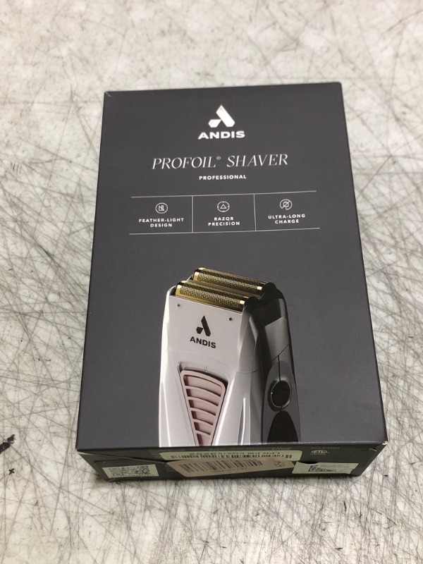 Photo 1 of Andis TS-1 17235 Pro Foil Lithium Titanium Foil Shaver, Cord/Cordless, Smooth Shaving Cordless Shaver with Charger, Gray