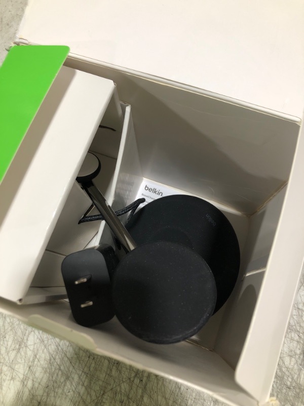 Photo 1 of Belkin MagSafe-Compatible 3-in-1 Wireless Charger Stand 15W - Qi2-Certified Wireless Charging Station, Fast Charging of iPhone 16, AirPods, & Apple Watch - 36W Included - Black