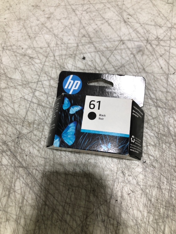 Photo 1 of HP 61 Black Ink Cartridge | Works with Printer Series: DeskJet 1000, 1010, 1050, 1510, 2050, 2510, 2540, 3000, 3050, 3510; ENVY 4500, 5530; OfficeJet 2620, 4630 | Eligible for Instant Ink | CH561WN
