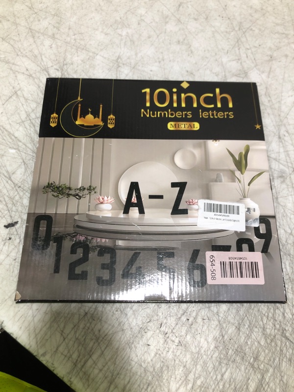 Photo 1 of 10" 12" 16" - 28" Modern Metal House Numbers, Metal Address Numbers and Letters, Black Door Mailbox Number, House Address Letter and Number for Office Home Farm Outside (10 Inch A)