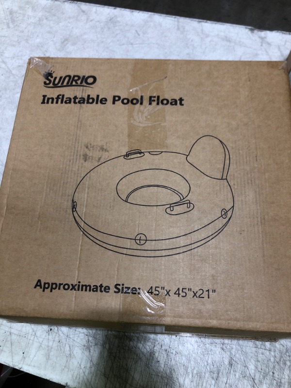 Photo 1 of Sunrio 2025 New & Upgrade 2-Pack River Tubes for Floating Heavy Duty Inflatable Floating Lounger Premium Water Rafts Pool Float Above Lake and River for Adults (Green-Yellow)