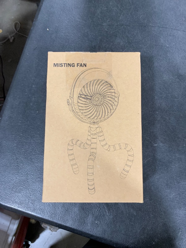 Photo 1 of 2025 Upgarded 4000mAh Misting Baby Stroller Fan, Rechargeable Battery Operated,Max 15Hrs Cooling,50ml Portable Water Sprayer Misting Fan with Flexible Tripod Clip on Car Seat Crib Treadmill Bunk Bed