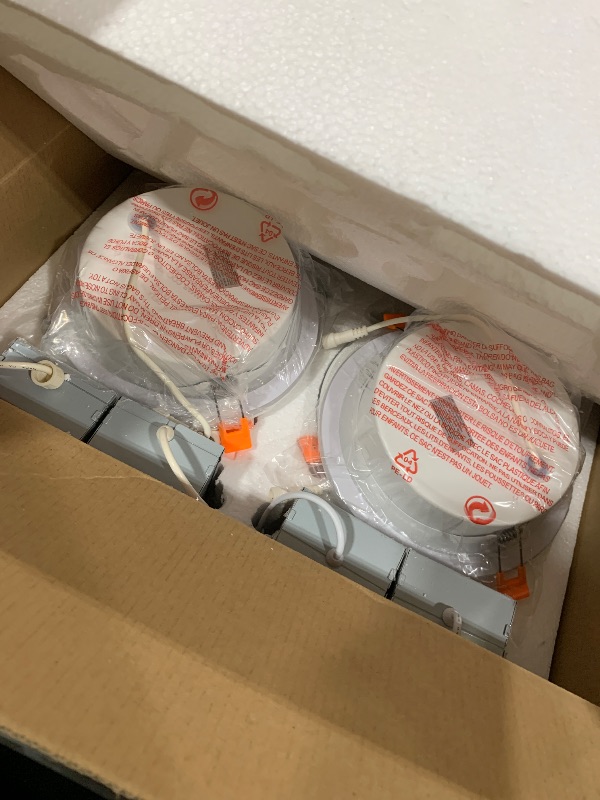 Photo 1 of CLOUDY BAY [4 Pack] 6 Inch Gimbal Smart Recessed Lighting with Gradient Accent Light and Night Light,15W 2700K~6500K RGB LED Recessed Lights, Compatible with Alexa and Google Home Assistant