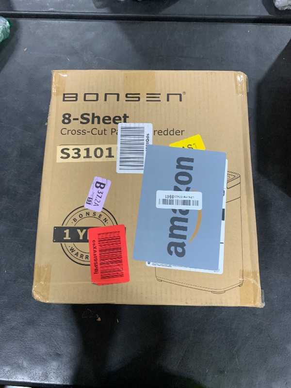 Photo 1 of BONSEN Shredder for Home Office, 4 Gallons 8-Sheet Cross Cut Credit Card Shredder, Small Paper Shredder for Home Use, High Security Level P-4, ETL Certification (S3101)