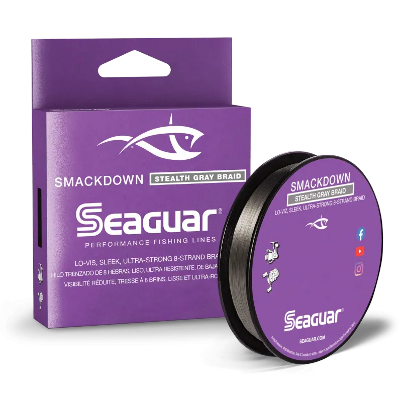 Photo 1 of Seaguar Smackdown High Visibility Braided Fishing Line, 30lb Break Strength, 300yds - 30SDFG300, Grey