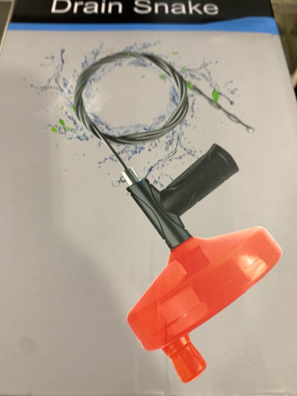 Photo 1 of Drain Snake Auger 33 Feet, Plumbing Snake Drain Hair Clog Removal Tool, Heavy Duty Toilet Snake Auger, Sink Unclogger Drain Cleaner Tool for Bathroom Kitchen Tub Shower Drain Clog Remover with Gloves