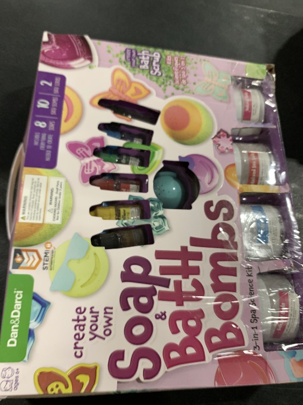 Photo 1 of Dan&Darci Soap & Bath Bomb Making Kit for Kids, 3-in-1 Spa Science Kits, Craft Gifts for Girls & Boys Age 6-12 Year Old Girl Crafts: DIY Experiment Toys, Gift for Kid Ages