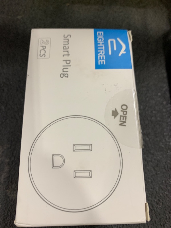 Photo 1 of EIGHTREE Smart Plug, Smart Plugs That Work with Alexa & Google Home, Compatible with SmartThings, Smart Outlet with WiFi Remote Control and Timer Function, 2.4GHz Wi-Fi Only, 2Packs