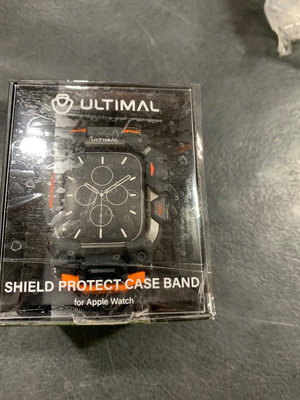 Photo 1 of ULTIMAL Rugged Case with Band for Apple Watch Band 45mm,Compatible with Apple Watch Series 9/8/7 45mm Men,Military Grade Shockproof Bumper Cover for iWatch Tactical Band Men (45mm,Orange)
