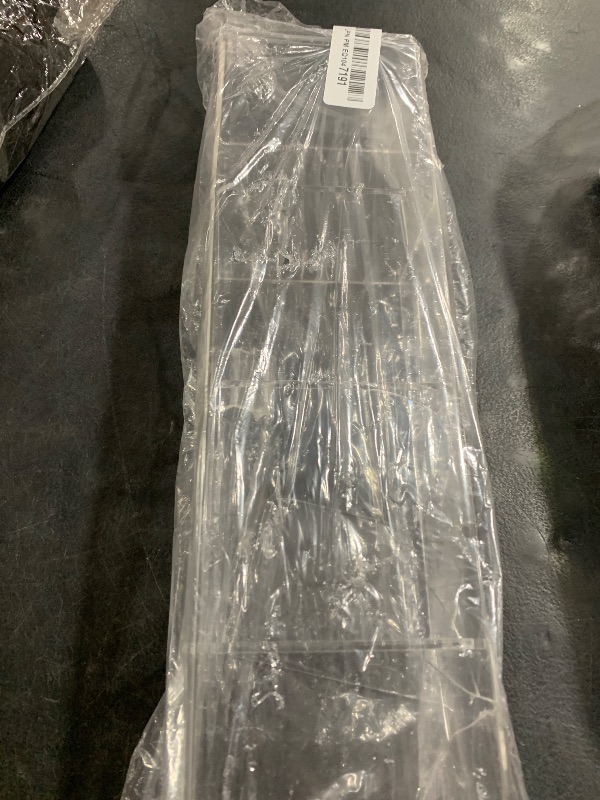 Photo 1 of Slatwall Acrylic Retail Tray Four Compartment 15.75" Wide x 4.75" Deep Dump Bin Clear Product Merchandise Storage Caddy for Businesses by Marketing Holders