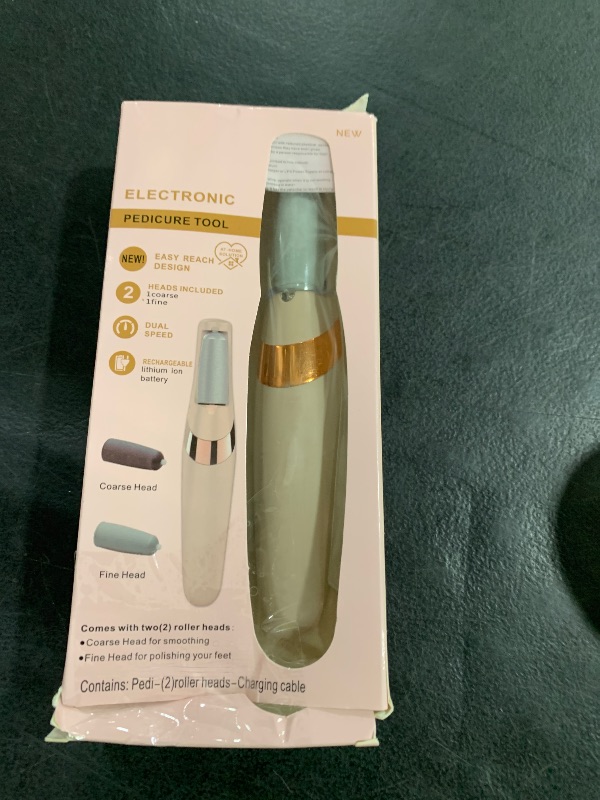 Photo 1 of Electric Callus Remover for Feet – Rechargeable Electric Foot Callus Remover Tool with 2-Speed Foot Sander with 2 Rollers (Coarse & Fine) for Smooth & Soft Feet – Compact for Daily & Travel Use