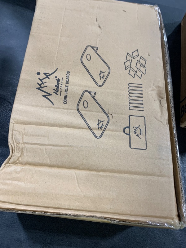 Photo 1 of Portable PVC Framed Cornhole Game Set with 2 Collapsible Cornhole Boards, 8 Bean Bags and Carrying Case, Waterproof Mini Cornhole Set, Outdoor Indoor Yard Toss Games for Family (3 x 2-feet)