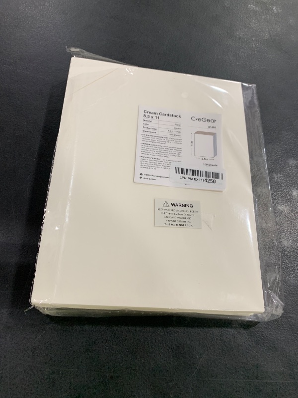 Photo 1 of 100 Sheets Cream Cardstock 8.5 x 11, 92lb/250gsm Thick Card Stock Printer Paper, Thick Cardstock Cover Stock for Card Making, Invitations, Menus, Scrapbooking
