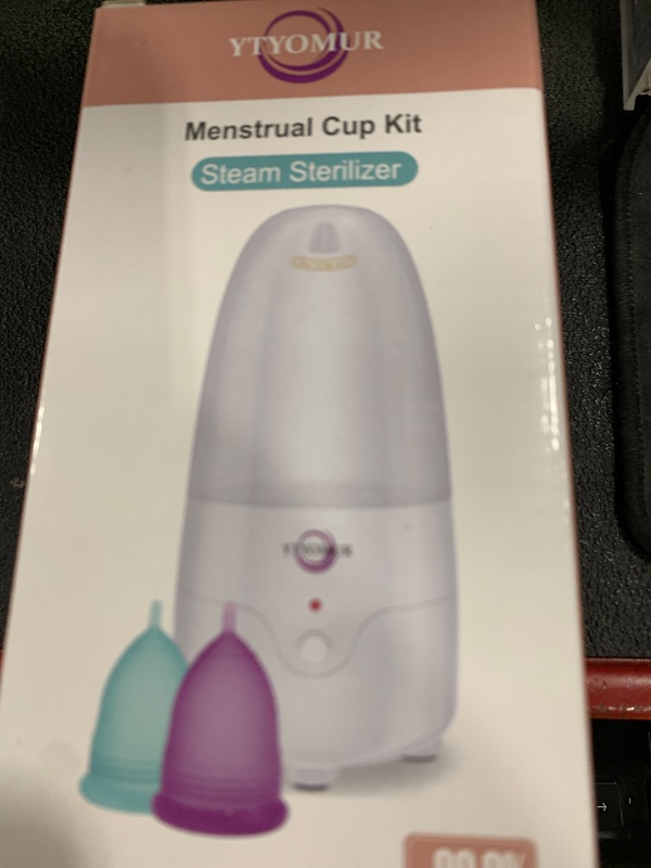 Photo 1 of YTYOMUR Menstrual Cup Steamer Sterilizer with 2 Reusable Menstrual Cups, Period Cups Cleaner Wash Kit