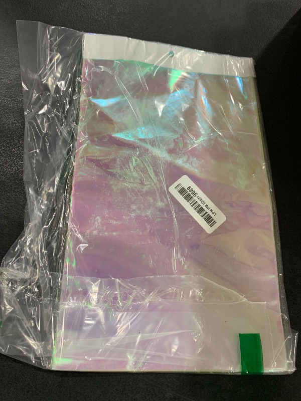 Photo 1 of 50pcs Iridescent Holographic Cellophane Bags,8x14inches Candy Treat Bags Party Favor,Cookie Goodie Bags with 50pcs Gold Twist Ties for Baby Showers Weddings Birthday Christmas Thanksgiving Halloween