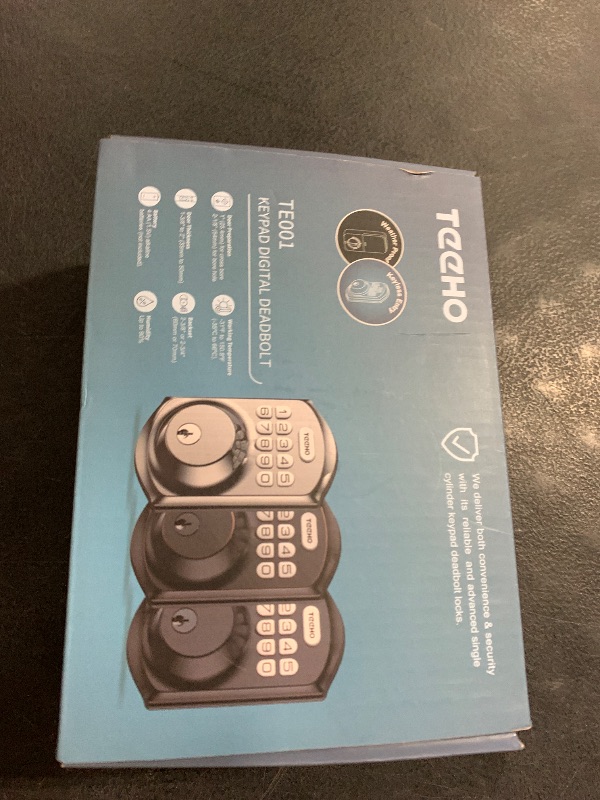 Photo 1 of MISSING KEY -------------------------------------------------------------------TEEHO TE001 Keyless Entry Door Lock with Keypad - Smart Deadbolt Lock for Front Door with 2 Keys - Auto Lock - Easy Installation - Matte Black
