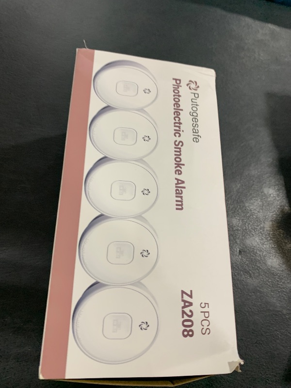 Photo 1 of Putogesafe Smoke Detector Battery Operated, 10-Year Smoke Alarm with Photoelectric Sensor, Fire Alarms Smoke Detectors with Test Button and Low Battery Warning, Fire Safety for Home, 5 Pack