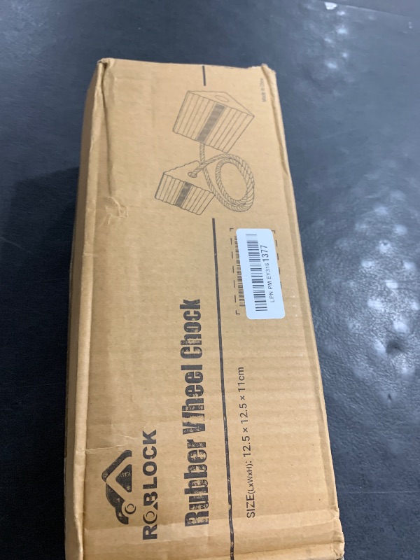 Photo 1 of ROBLOCK Rubber Wheel Chocks for RV Trailer Camper Truck Car Aircraft Boat, Versatile Rubber Chocks Block Stopper for Tire with Reflective Strips, Utility RV Accessories, 2pair/4pack