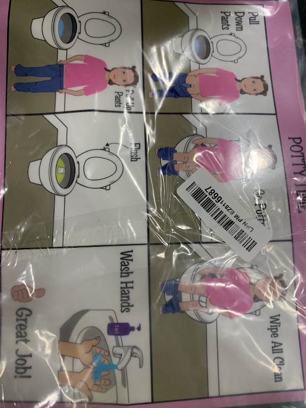 Photo 1 of Girls Potty Chart HOM ABA/OT Approved Step-by-Step Laminated Potty Chart for Kids. Ideal for Children with Autism or Special Needs. Helps with Independence and self Care. PECS, ASD, Visual Schedules