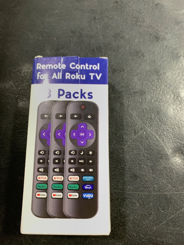Photo 1 of 3 Pack Replacement Remote Control for Roku TV - Compatible With TCL, Hisense, Onn, Sharp, Philips (Not for Stick, Box or Speaker)