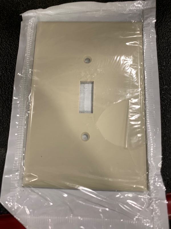 Photo 1 of Leviton 1-Gang Toggle Device Switch Wallplate, Oversized, Thermoset, Device Mount, 86101, Ivory