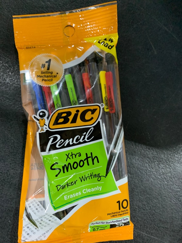 Photo 1 of BIC Xtra-Smooth Mechanical Pencils with Erasers, Medium Point (0.7mm), 10-Count Pack, Bulk Mechanical Pencils for School or Office Supplies