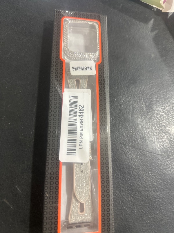 Photo 1 of Goton Bling Silicone Band Case Compatible for Apple Watch Series 11 10 46mm with Edge Protector Cover[No Glass], Strap Color Changes with Angle for iWatch Series 11/10 46 mm