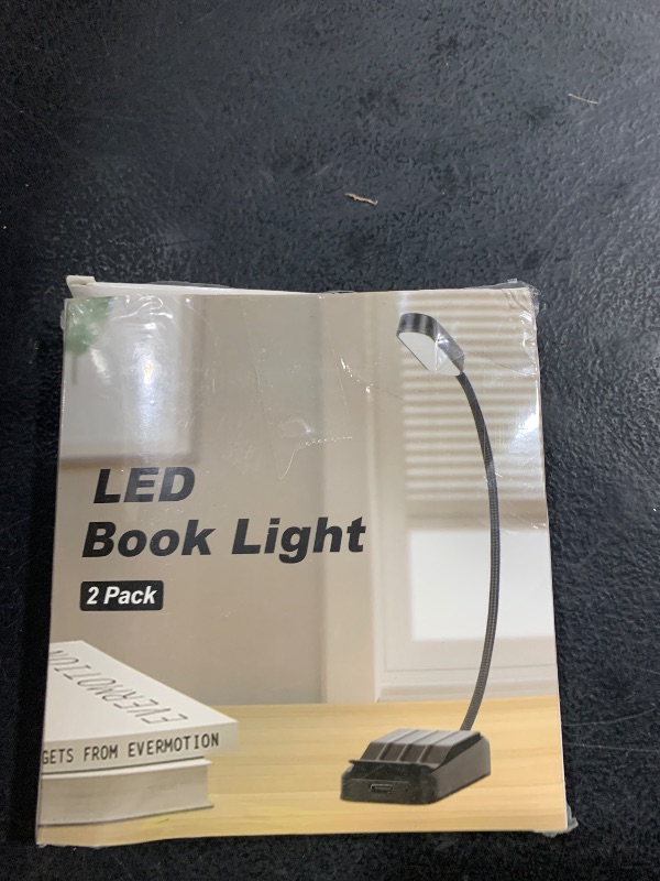 Photo 1 of Book Light 2 Pack, Rechargeable Reading Lights for Books in Bed-Eye Caring 3 Colors, Stepless Dimming, 360° Flexible Studying Small Desk Lamp, Lightweight Clip-on LED Night Light for Book Lovers, Kids