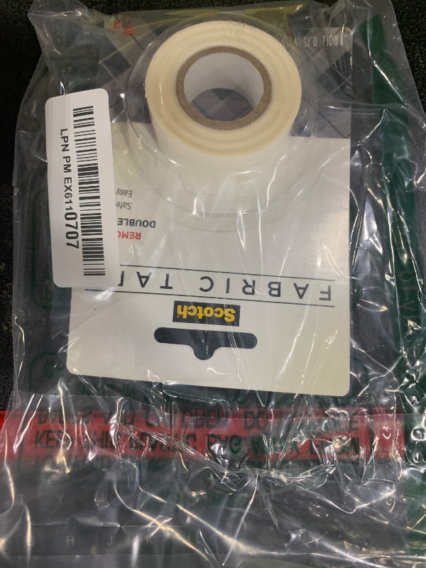 Photo 1 of Scotch Removable Fabric Tape, 3/4 in x 180 in, 1/Pack, Removable and Double Sided (FTR-1-CFT)