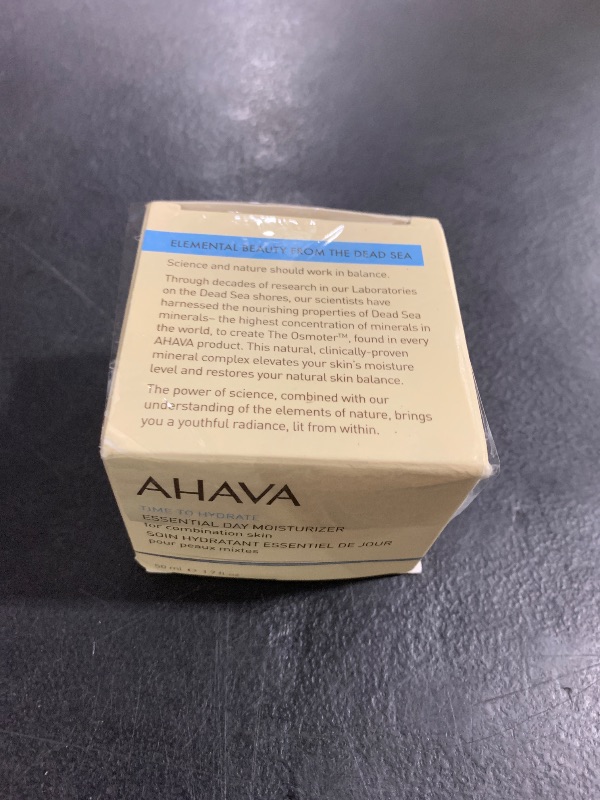 Photo 1 of AHAVA Essential Day Moisturizer, Combination Skin - Essential Daily Hydrating Facial & Neck Cream, Anti-Aging & Smoothing Effect, Enriched with Osmoter, Aloe Vera, Allantoin & Vitamin E, 1.7 Fl.Oz