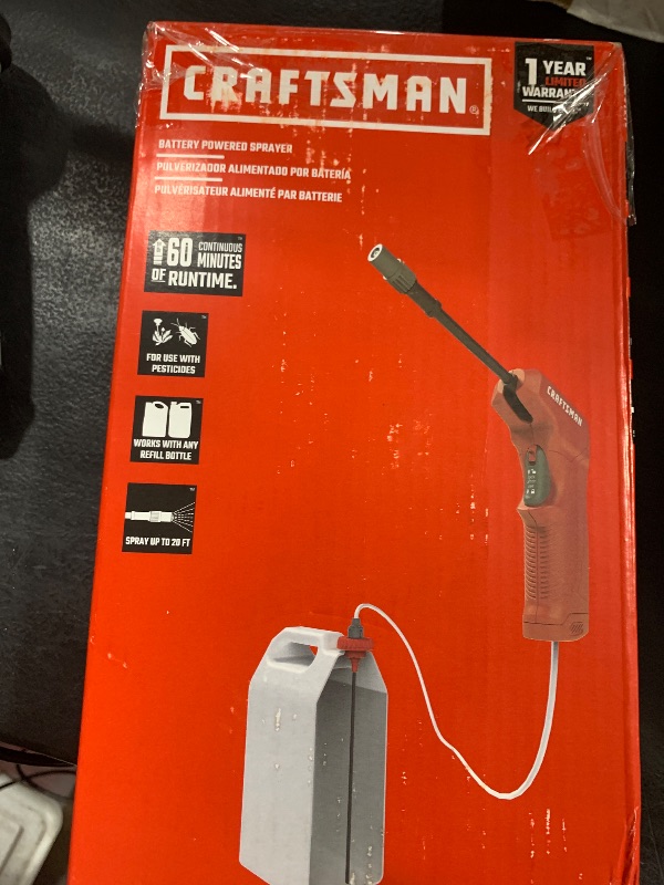 Photo 1 of CRAFTSMAN Battery Powered Sprayer Wand (CMXCAFG190640) Easily Attaches to Most Ready to Use Chemical Bottles for Gardening, Lawn and Disinfecting