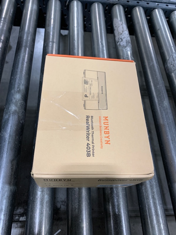 Photo 1 of MUNBYN Bluetooth Thermal Label Printer RW403B, Wireless 4x6 Shipping Label Printer for Small Business, Compatible with Android, iPhone, Windows, Mac, Chromebook, Print Width 1.57"-4.25"