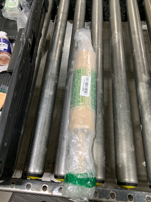 Photo 1 of FARBERWARE Classic Wood Rolling Pin, 18-Inch Hardwood Dough Roller for Baking Pizza, Pies, Pastry and Cookies, Ergonomic Handles, Kitchen Essential