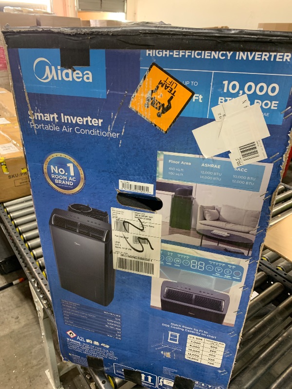 Photo 1 of Midea Duo 12,000 BTU (10,000 BTU SACC) High Efficiency Inverter, Ultra Quiet Portable Air Conditioner, Cools up to 450 Sq. Ft., Compatible with Alexa/Google Assistant, Includes Remote