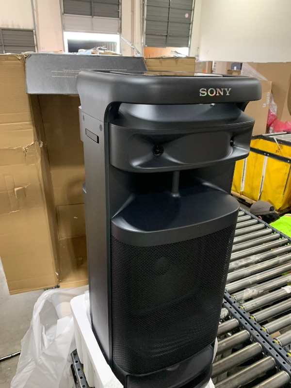 Photo 1 of Sony ULT Tower 10 Bluetooth Karaoke Party Speaker with Powerful Bass, 360° Sound and Party Lights, Included Wireless Microphone – New