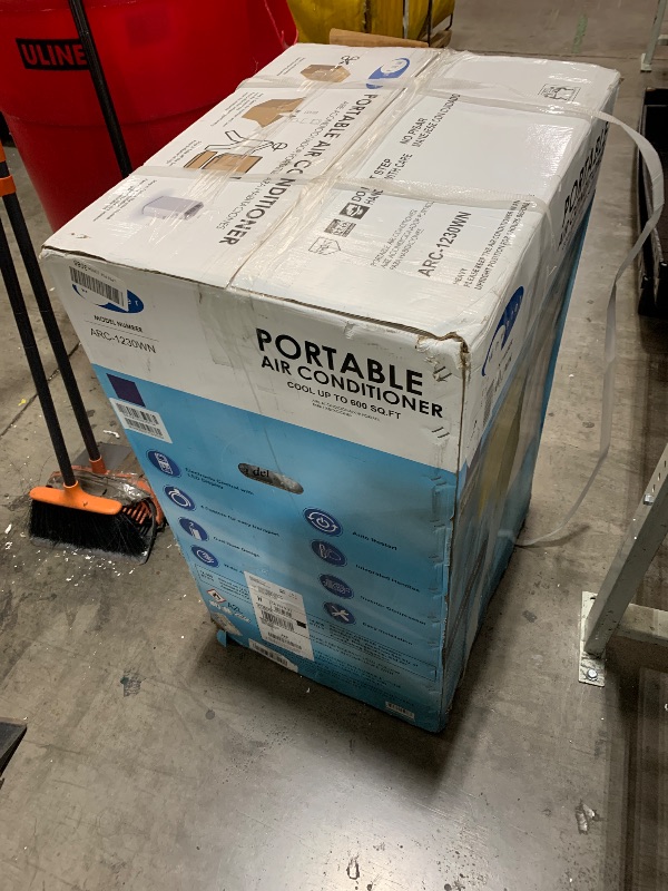 Photo 1 of Whynter Inverter Portable Air Conditioner 14,000 BTU with Dual Hose, Dehumidifier, Cooling Fan & Smart Wi-Fi for 600 Sq Ft Rooms, NEX ARC-1230WN (12,000 SACC), White