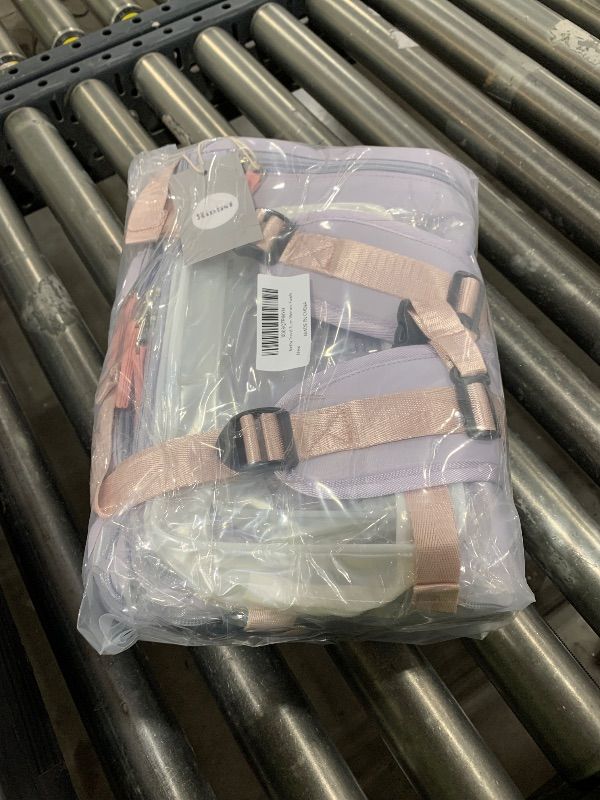 Photo 1 of  Travel Laptop Backpack Carry On Backpack for Men Women Flight Approved College School Computer Bag for Business Hiking Personal Item Backpack Fits 15.6 Inch Notebook Purple 