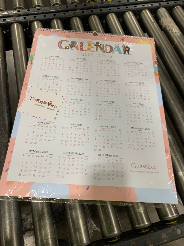 Photo 1 of GuassLee Extra Large Wall Calendar 2026-2027, 18-Month Vertical Wall Calendar 2026, Jan. 2026 to Jun. 2027, 17" X 22" Paper Hanging Planner with Thick Paper Spiral Bound for Office Home Organizing