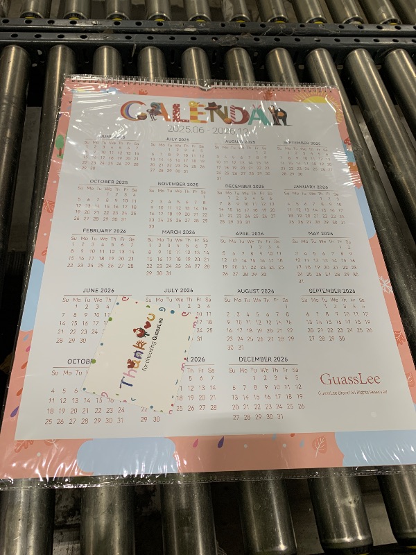 Photo 1 of GuassLee Extra Large Wall Calendar 2026-2027, 18-Month Vertical Wall Calendar 2026, Jan. 2026 to Jun. 2027, 17" X 22" Paper Hanging Planner with Thick Paper Spiral Bound for Office Home Organizing