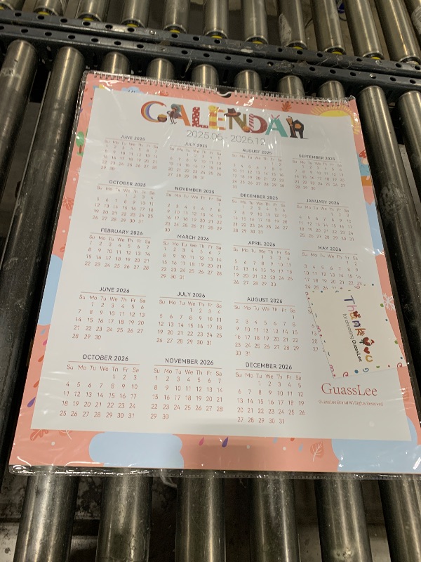 Photo 1 of GuassLee Extra Large Wall Calendar 2026-2027, 18-Month Vertical Wall Calendar 2026, Jan. 2026 to Jun. 2027, 17" X 22" Paper Hanging Planner with Thick Paper Spiral Bound for Office Home Organizing