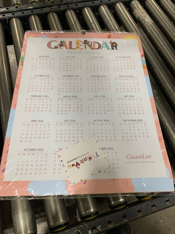 Photo 1 of GuassLee Extra Large Wall Calendar 2026-2027, 18-Month Vertical Wall Calendar 2026, Jan. 2026 to Jun. 2027, 17" X 22" Paper Hanging Planner with Thick Paper Spiral Bound for Office Home Organizing