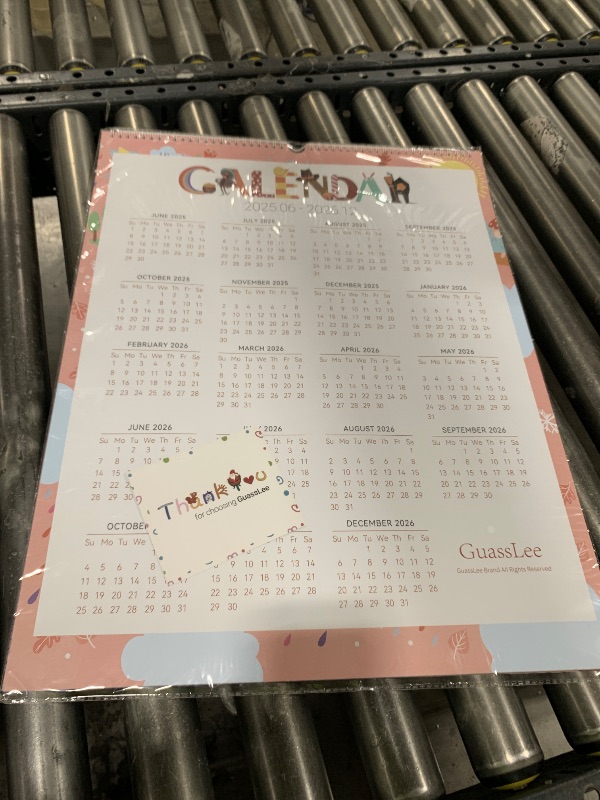 Photo 1 of GuassLee Extra Large Wall Calendar 2026-2027, 18-Month Vertical Wall Calendar 2026, Jan. 2026 to Jun. 2027, 17" X 22" Paper Hanging Planner with Thick Paper Spiral Bound for Office Home Organizing