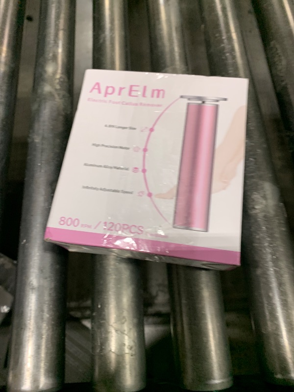 Photo 1 of AprElm 4.8IN Longer Electric Foot Callus Remover with 120pcs Sandpaper Discs, Professional Aluminum Callus Remover for Feet, Stepless Speed Control Pedicure Tools for Dead Skin (Pink-pro)