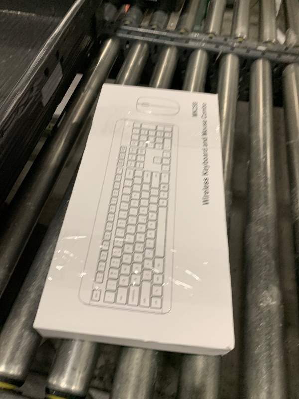 Photo 1 of Wireless Keyboard and Mouse Combo, Full Size Silent Ergonomic Keyboard and Mouse, Long Battery Life, Optical Mouse, 2.4G Lag-Free Cordless Mice Keyboard for Computer, Mac, Laptop, PC, Windows