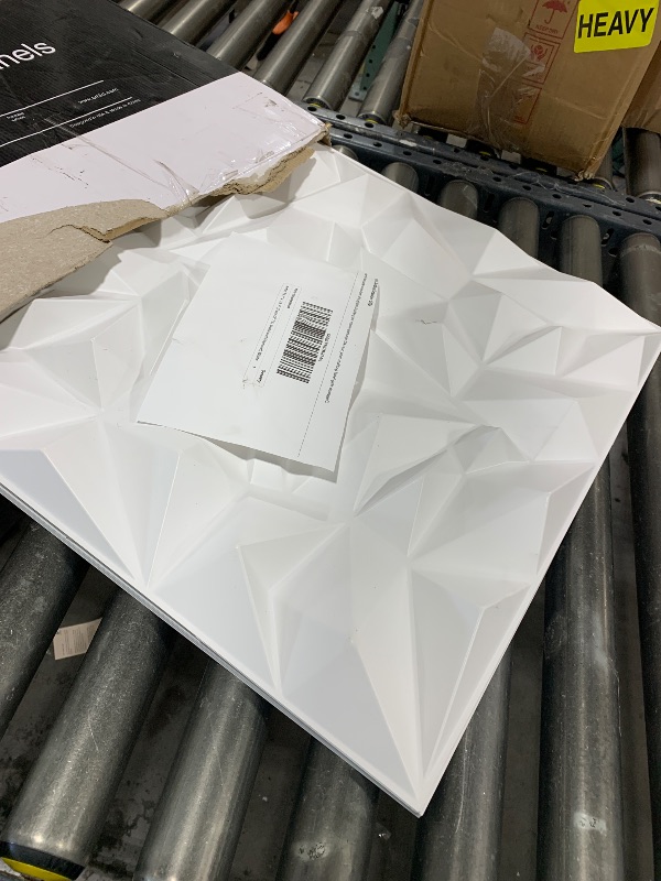 Photo 1 of Art3d 19.7" x 19.7" (Pack Of 12) Wall Panel Diamond, White