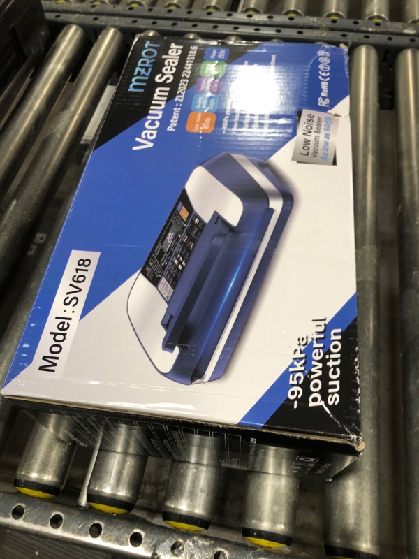 Photo 1 of 95kpa Vacuum Sealer Machine, Commercial Full Automatic Food Sealer, Vacuum Sealer for Food with Cutter, 10 Pre-cut Bags & Bag Rolls and Accessory Hose, Fully Starter Kits, Dark Blue